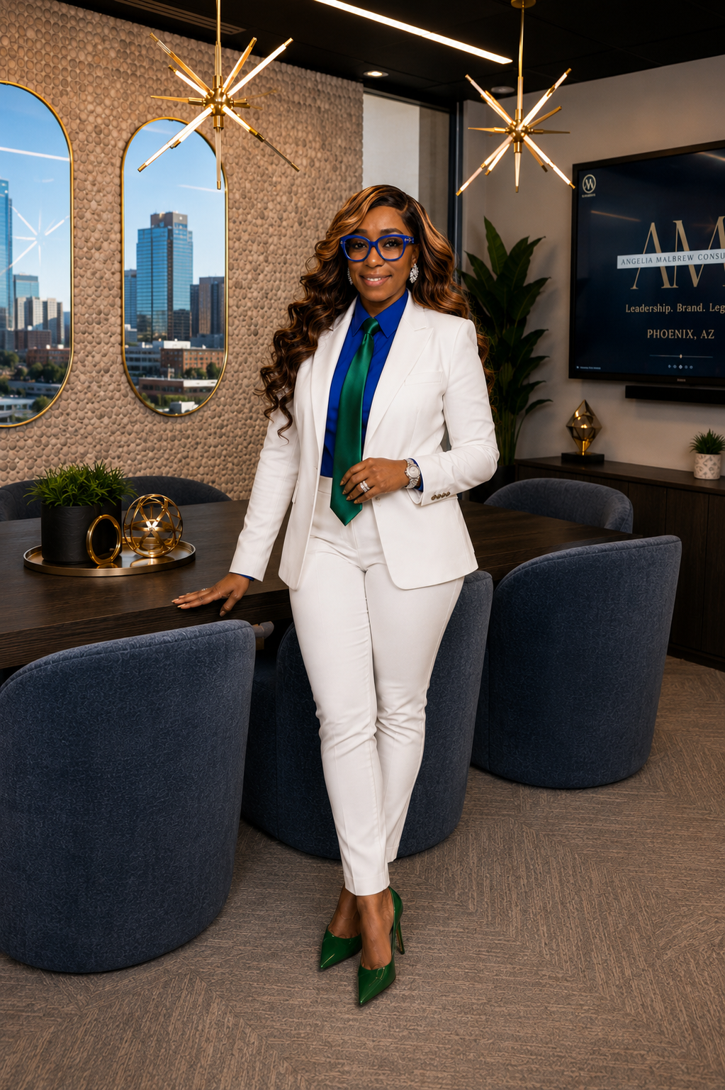 Angelia Malbrew, customer experience and reputation consultant, in a Phoenix boardroom